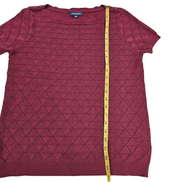 Modcloth Short Sleeve Textured Sweater, Size Mauve, Medium, Excellent Condition - Picture 4 of 15